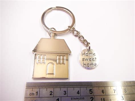 house keyring home sweet home metallic champagne|Home Sweet Home Keyring .